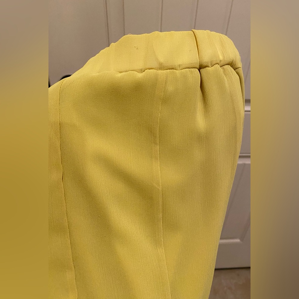 Lapis Sunny A-line flowy skirt in color Mustard Yellow Lapis Maxi Skirt (Size S) - Picture 9 of 10